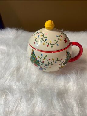 Temp-Tations Covered Soup Bowl/mug Christmas
